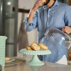 Alzata Con Campana Piccola ''tiffany'' Mavue Green.1